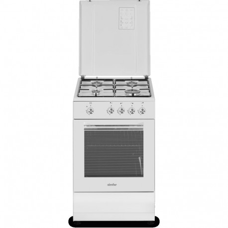 Simfer | Cooker | 4401SGRBB.1 | Hob type Gas | Oven type Gas | White | Width 50 cm | Depth 55 cm | 4