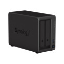 Synology DS723+ 2-bay/AMD Ryzen R1600/2-core 2.6 (base)/3.1 (turbo) GHz/2GB DDR4/2 x 3.5"xHot swap/2