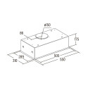 CATA | Hood | GCB 55 X | Energy efficiency class C | Canopy | Width 55 cm | 371 m³/h | Mechanical | 