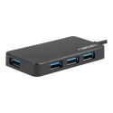 Natec USB 3.0 HUB, Silkworm, 4-Port, Black | Natec | 4 Port Hub With USB 3.0 | Silkworm NHU-1343 | 0