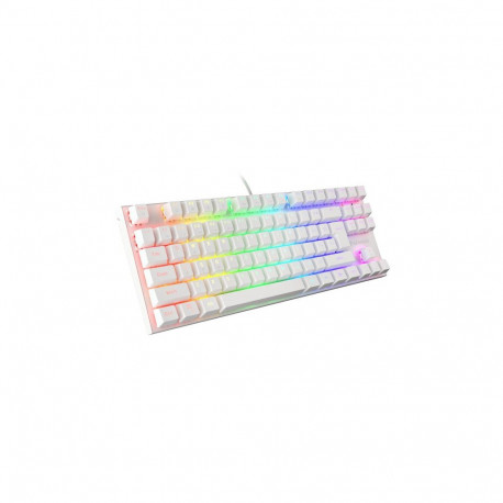 Genesis | THOR 303 TKL | White | Gaming keyboard | Wired | RGB LED light | US | 1.8 m | Brown Switch
