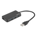 Natec | 4 Port Hub With USB 3.0 | Moth NHU-1342 | 0.15 m | Black