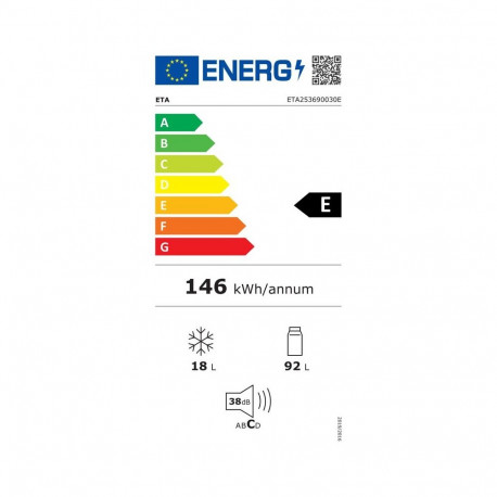 ETA | Külmik | ETA253690030E | Energiatõhususe klass E | Eraldiseisev | Külmik | Kõrgus 90 cm | Külm