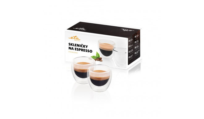 ETA | Espresso cups | ETA418193000 | For espresso coffee | 2 pc(s) | Dishwasher proof | Glass