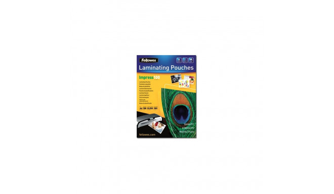 Fellowes | Laminating Pouch | A3 | Glossy | Thickness: 100 micron, Qty Per Pack: 100 pcs; Ideal for 