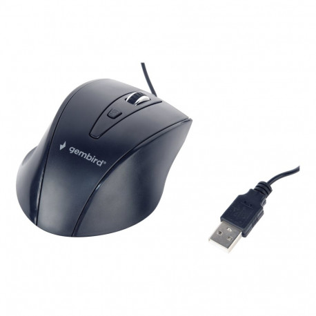 Gembird hiir MUS-4B-02 juhtmega USB, must