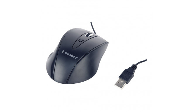 Gembird hiir MUS-4B-02 juhtmega USB, must