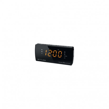Muse | Dual Alarm Clock radio PLL | M-185CR | AUX in | Black