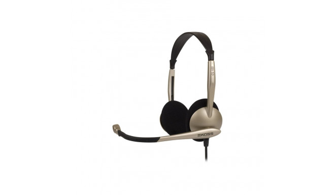 Koss | Headphones | CS100 | Wired | On-Ear | Microphone | Black/Gold