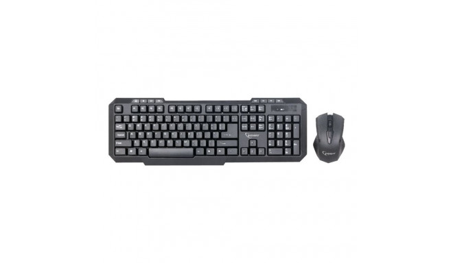 Gembird | Desktop Set | KBS-WM-02 | Keyboard and Mouse Set | Wireless | Mouse included | US | Black 