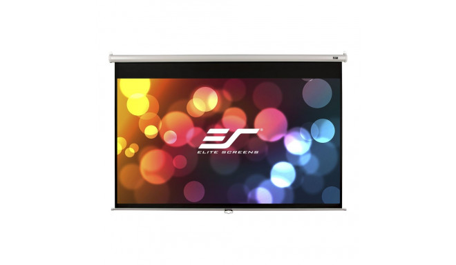 Elite Screens Manual Series M99NWS1 99-tolline diagonaal 1:1 vaateala laius 178 cm valge ekraan