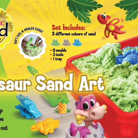 Gerardo's Toys Secret Sand modelleerimisliiv Dinosaurus, 11 osa 750 g