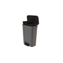 CURVER WASTE BIN WITH PEDAL 23+23L /DARK GREY/ BLACK