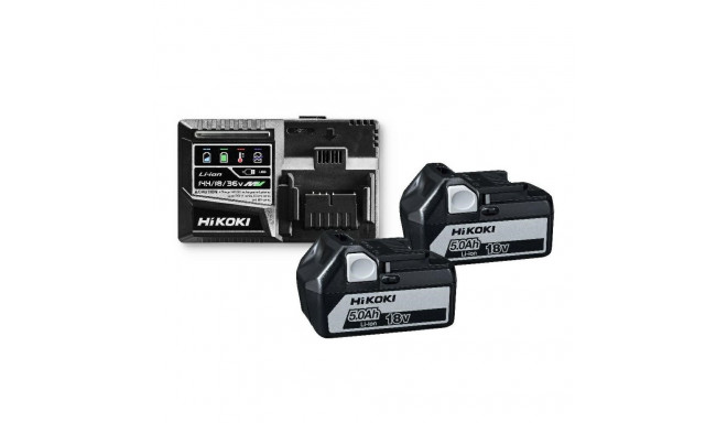 HIKOKI. BATTERY 18V 5.0Ah BSL1850 2pcs. +CHARGER UC18YSL3 %%%