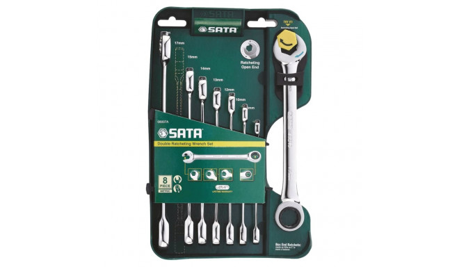 COMBINATION WRENCHES 8 pcs. DOUBLE RATCHET