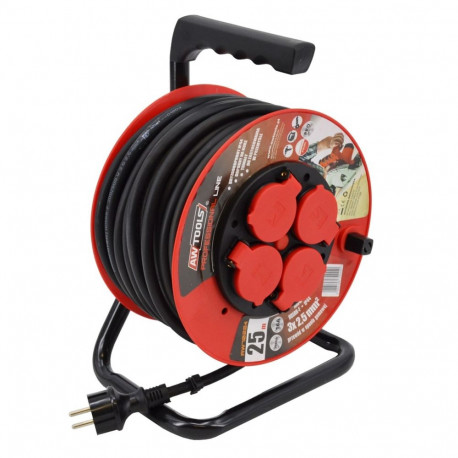 AWTOOLS kaablitrummel professionaalne 25m 3x1.5mm 16A/3680W/IP44