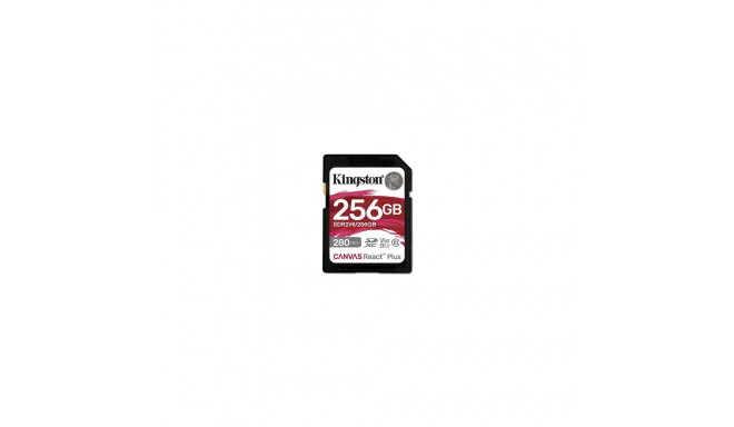 Kingston Canvas React Plus | 256 GB | SD | Flash memory class 10