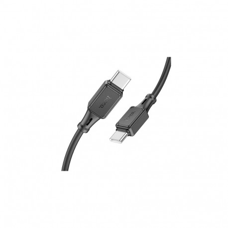 Silicone Cable HOCO Type-C - Type-C, 60W, black, 1m