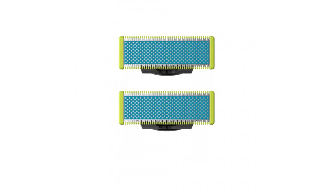 Philips | Replaceable blade (2 pcs) | QP225/50 OneBlade | Black/Green