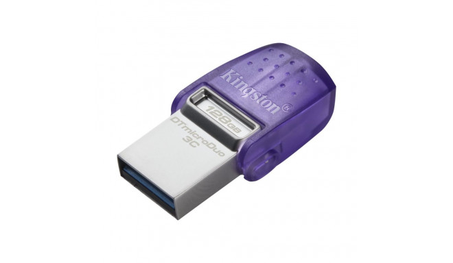 Kingston | DataTraveler | DT Micro Duo 3C | 128 GB | USB Type-C ja Type-A | Lilla