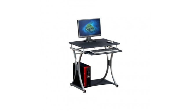 TECHLY 307308 Techly Compact computer desk 700x550 with sliding keyboard tray black graphite