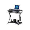 TECHLY 307308 Techly Compact computer desk 700x550 with sliding keyboard tray black graphite