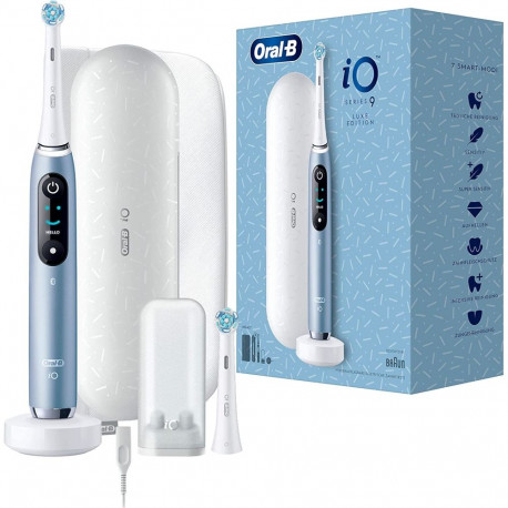 Oral-B iO Series 9 Luxe Edition, Elektrische Zahnbürste (blau/weiß, Aqua Marine)