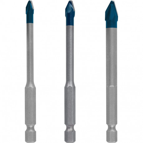 EXPERT HEX-9 HardCeramic Bohrer-Satz, 3-teilig (Ø 5 / 6 / 8mm)