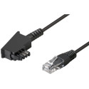 goobay TAE Anschlusskabel DSL/VDSL, Kabel black, 10 Meter