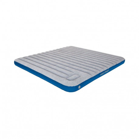High Peak Cross Beam King Extra Long Velvet Mattress Light Gray Blue 40047