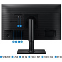 "61cm/24'' (1920x1080) Samsung LF24T450FQR 16:9 5ms USB 2xHDMI DisplayPort VESA Pivot Full HD Black"