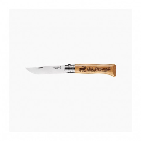 Opinel N°08 Stainless Steel Oak Animal Deer