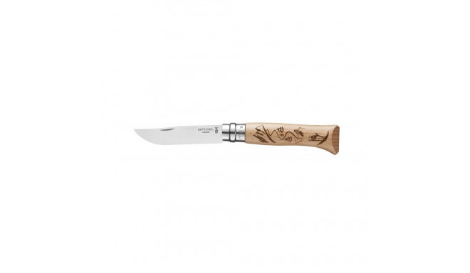 Knife Opinel N°08 Stainless Steel Engraving Ski