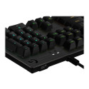 LOGITECH Gaming G512 Keyboard backlit USB Nordic key switch GX Red Linear carbon