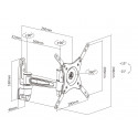Multibrackets Public teleri seinakinnitus MB FLEXARM 360 II BL VESA75-200 25kg