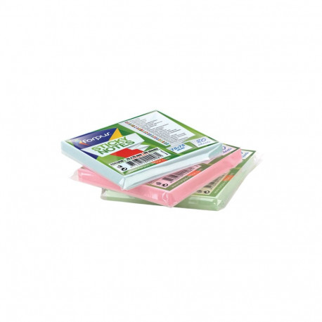 Note paper 75x75mm FORPUS Stick Notes pastel green 80 sheets