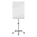 Loengutahvel NOBO Glass Mobile Easel Brilliant White, 700x1000mm, rattad, karastatud klaas