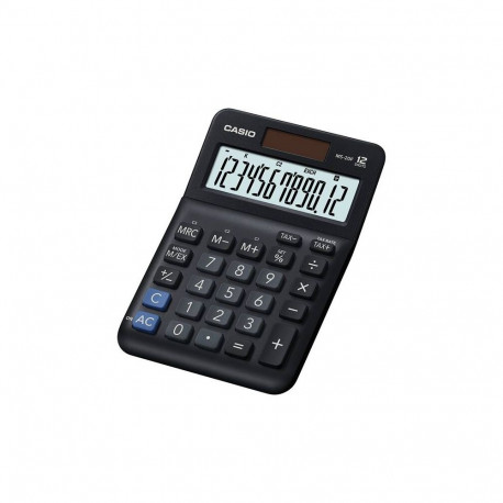 Lauakalkulaator Casio MS-20F - 12-kohaline, tava- ja päikesepatarei, 147x103x29mm, tax, Casio loogik