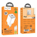 HOCO wall charger Type C + cable Type C to Lightning QC PD 20W N40 white