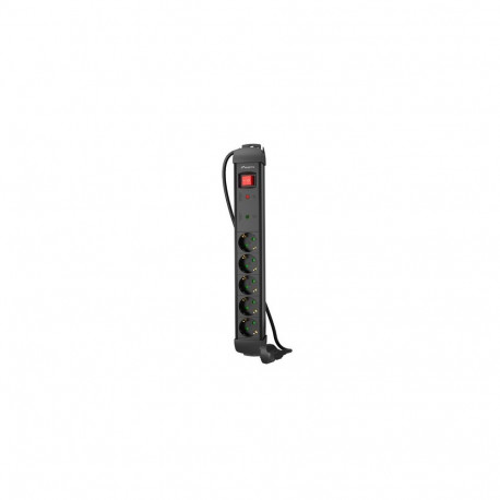 pikendusjuhe SP1, 3m kaabel, 5 × 230V Schuko-pistikupesa, must