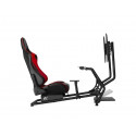 Stand with seat for racing steering wheel