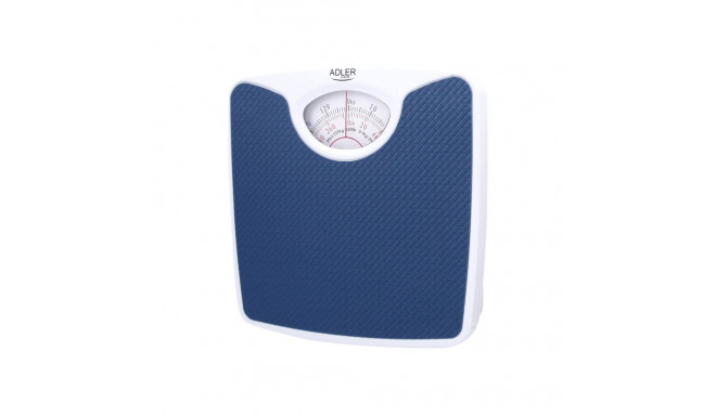 Adler mehaaniline vannitoakaal AD 8151b maksimaalne kaal 130 kg täpsus 1000 g sinine/valge