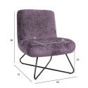 Tugitool FARICA 65x74xH84cm, veinipunane