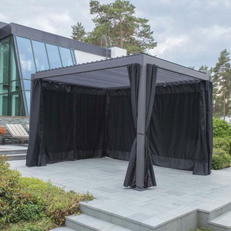 Polyester curtains for gazebo MIRADOR-111 3x3m, black