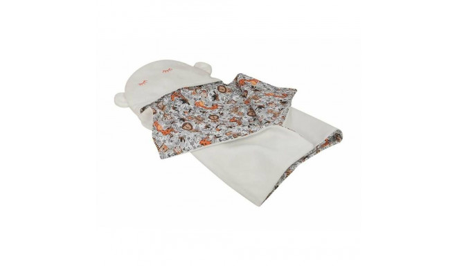 Baby blanket Reversible With hood 90 x 66 cm Jungle