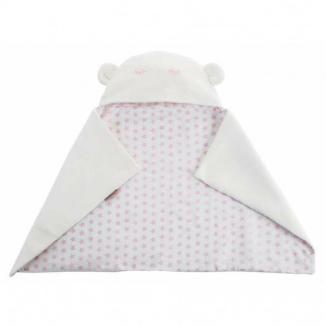 Baby blanket Reversible With hood 90 x 66 cm Stars
