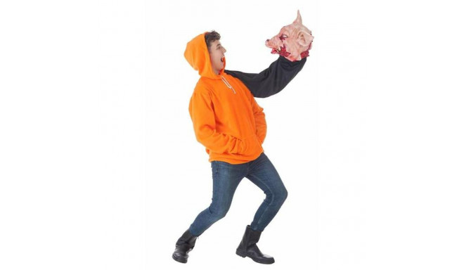 Costume for Adults Halloween Pig sudadera Orange (2 Pieces)