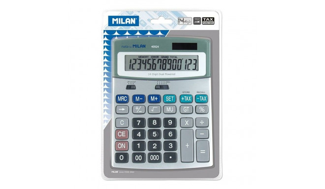 Kalkulaator Milan Valge Hõbedane Metall 18,5 x 14 x 2 cm