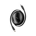 Kaabel USB C - USB C 100W 1m sissetõmmatav must Free2Draw BASEUS
