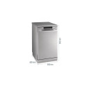AquaStop function | Grey | Display | Energy efficiency class E | Number of place settings 9 | Number